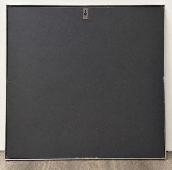 Image 1 of Grande decorazione da parete in acciaio inox – Arte cinetica – Design Space Age – Anni '70 – 92 × 92 cm