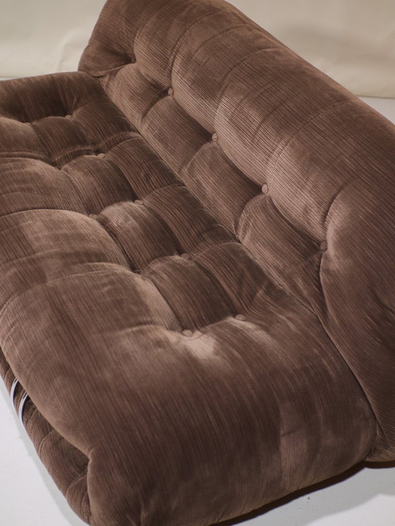 Image 1 of Soriana 2-seater sofa Cassina brown Italy 1970s
