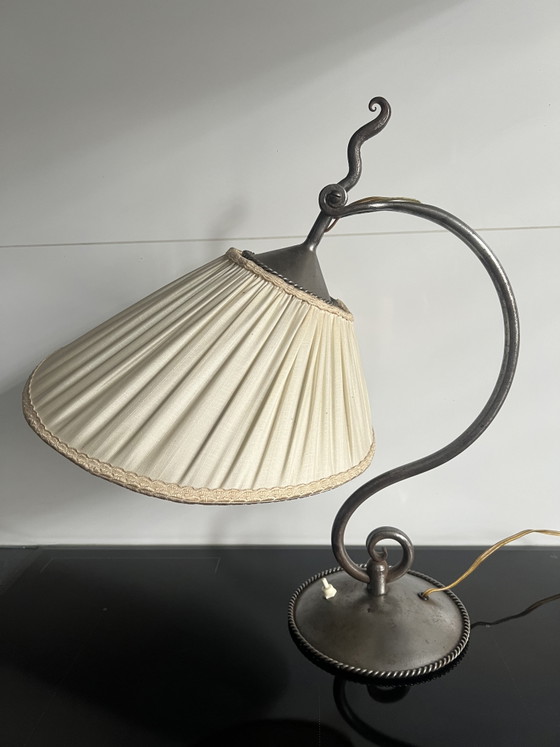 Lampada da tavolo in ferro battuto Dutch Arts & Crafts Amsterdam School anni '20 – Lampade da tavolo (photo 4 of 12)
