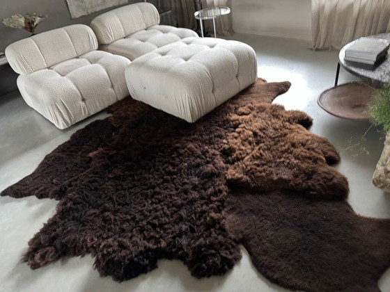 Image 1 of Huge, completely handmade vintage sheepskin rug
