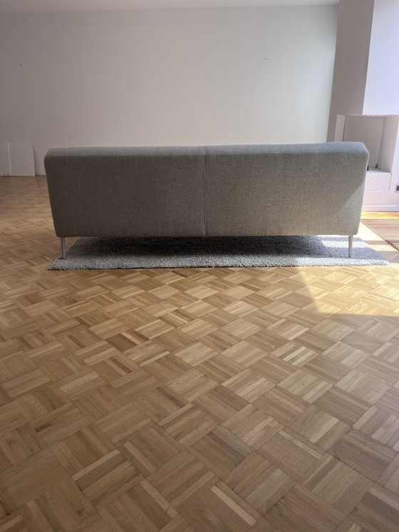 Image 1 of Canapé 3 places moderne Enzo Luca - tissu gris-beige chaud