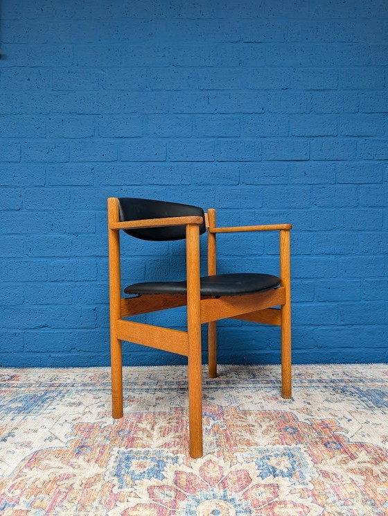 Image 1 of 1x Vintage armchair office chair, Jørgen Bækmark for FDB Møbler, 1970s