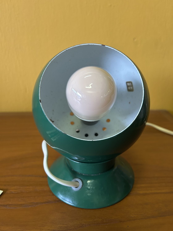 Image 1 of Vintage jaren 70 groene bol lamp, Abo Randers Denmark