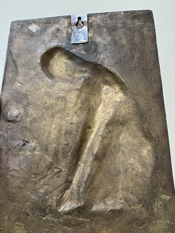 Image 1 of Antique bronze low relief painting