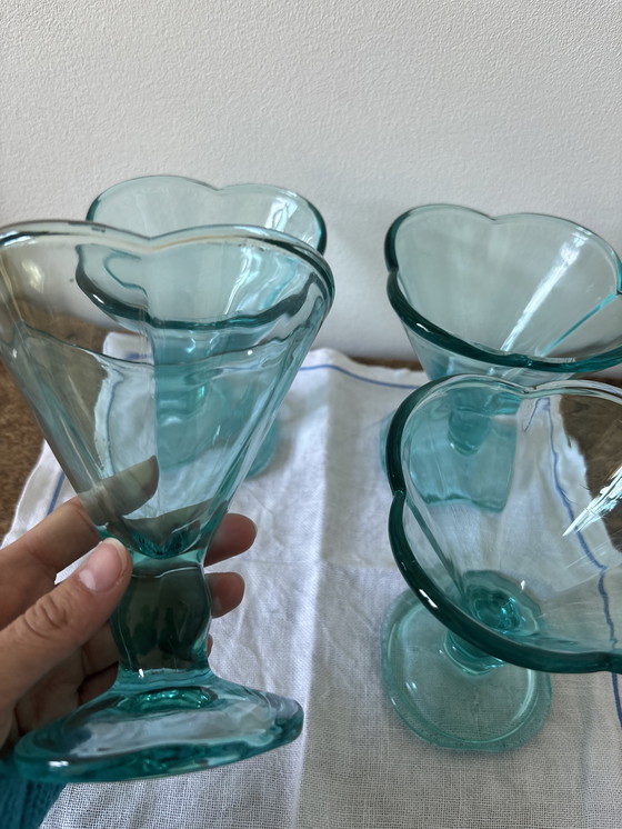 Image 1 of Vintage blue ice cream coupes