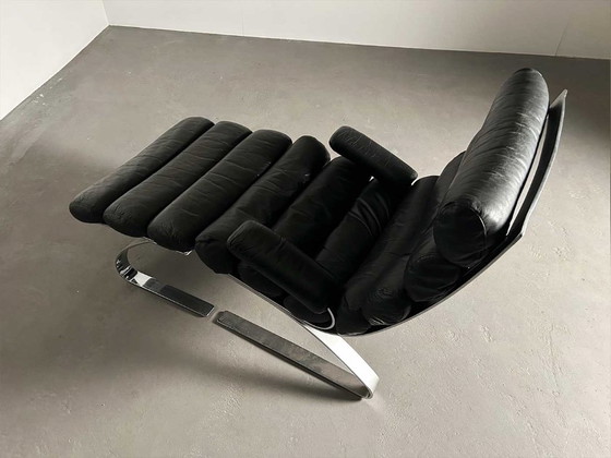 'Sinus' Lounge Chair & Ottoman by Adolf & Schröpfer for Cor, 1973 – Chairs and lounge chairs, Leather, Metal (photo 9 of 10)