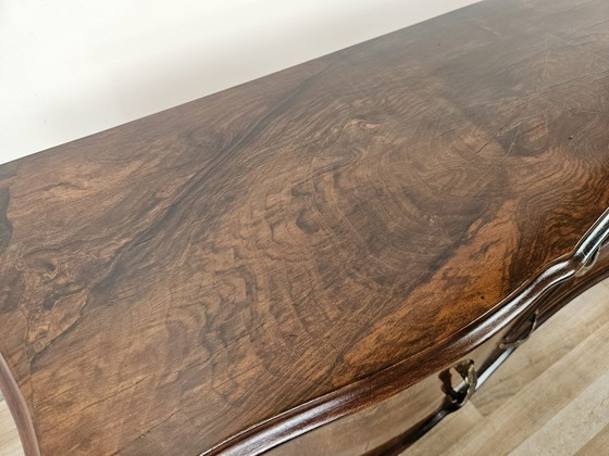 Toeletta in radica di noce Chippendale, 1940 – Console, Legno (photo 6 of 19)