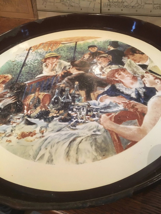 Vassoio in metallo smaltato "Il pranzo dei canottieri" Renoir – Accessori da tavola, Vintage (photo 7 of 8)