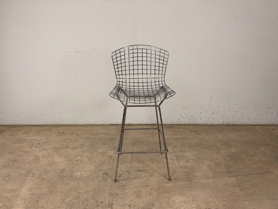 Image 1 of Harry Bertoia barkruk 427 voor Knoll International, jaren 70