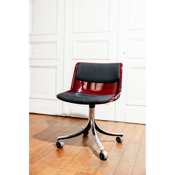 Fauteuil de bureau Modus par Osvaldo Borsani pour Tecno, Italie, 1980. – Chaises de bureau, Metal, Plastic (photo 7 of 9)