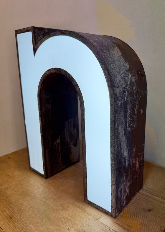 Image 1 of Vintage Illuminated Advertising Letter N , 1960s