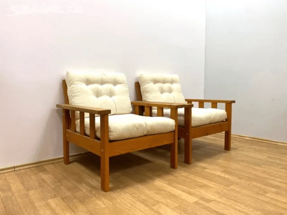 Image 1 of Coppia di poltrone in pino, anni '80, Svezia