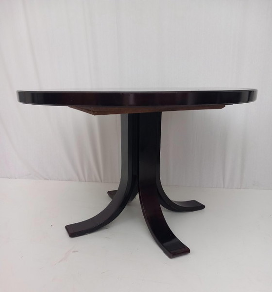 Image 1 of Table ronde en bois à rallonge, années 60