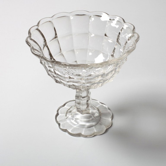 Image 1 of Rare Vintage Glass Pedestal Bowl: Rudolf Schröter Inwald Lord Design / 1935