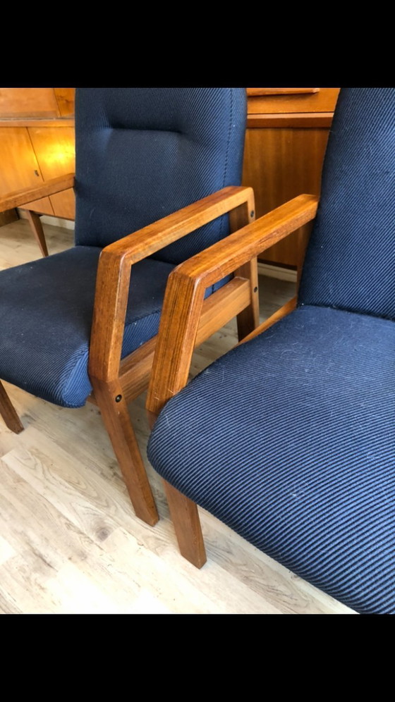 Image 1 of Midcentury fauteuil teak Deens design vergaderstoel 6 stuks 