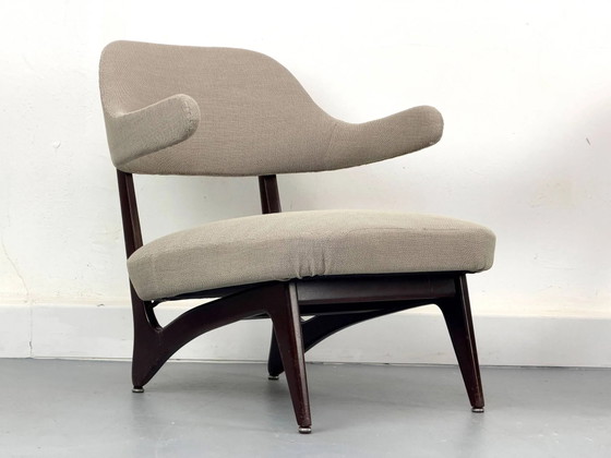 Poltrone lounge con nuovo tessuto, anni '50, Set di 2 – Legno, Mid Century Modern (photo 14 of 23)