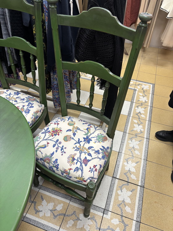 Image 1 of landelijke Inklapbare eettafel met 4 stoelen