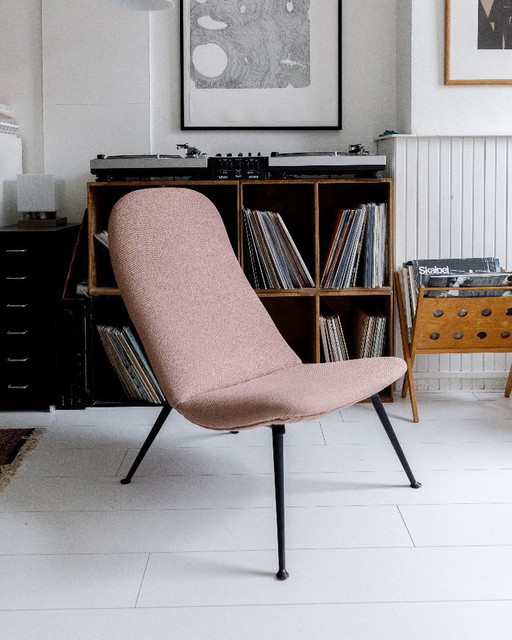 Silla de diseño/sillón vintage modelo Theo Ruth 135