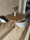 4x HAY About a Chair AAC 22 eetkamerstoel gelakt eiken gestoffeerd 