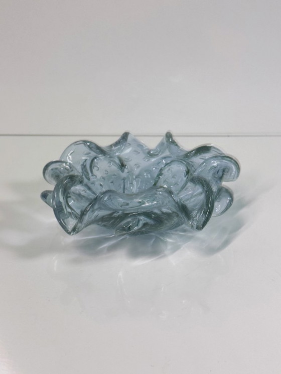 Image 1 of Alexandrit Glas Aschenbecher Murano Bullicante Bubbles Mid Century 50er 70er Italien Palo Santo Schale Neodym Flieder Rosa