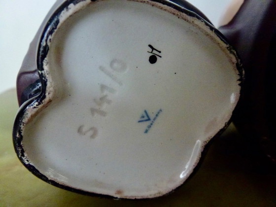 Image 1 of Sucrier et pot à lait vintage Goebel Friar Tuck Monk en 2 pièces d'Allemagne de l'Ouest.