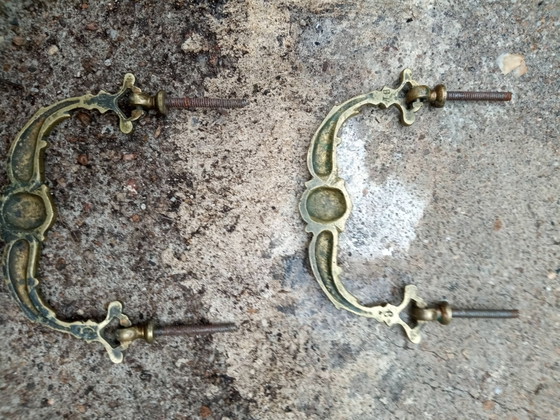 2 19th Century Bronze Mascaron Furniture Handles – Decorative Objects (photo 5 of 5)