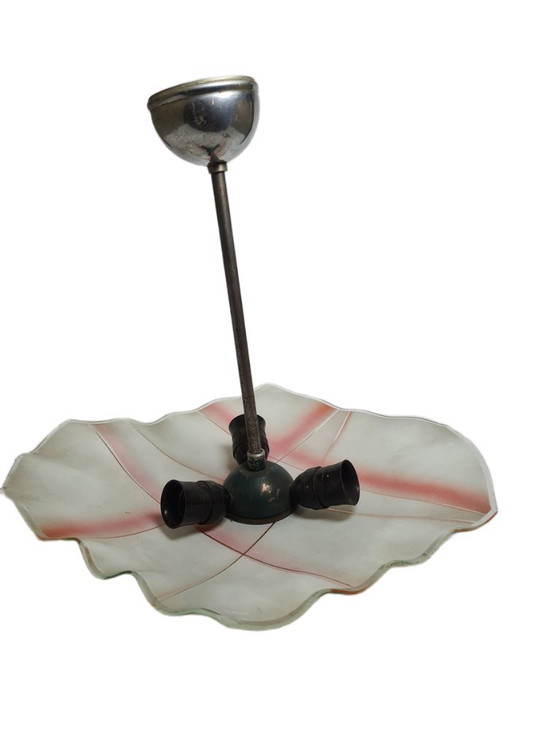 Kroonluchter in postmoderne stijl, Polen, jaren 1960 – Glass, Metal (photo 4 of 10)