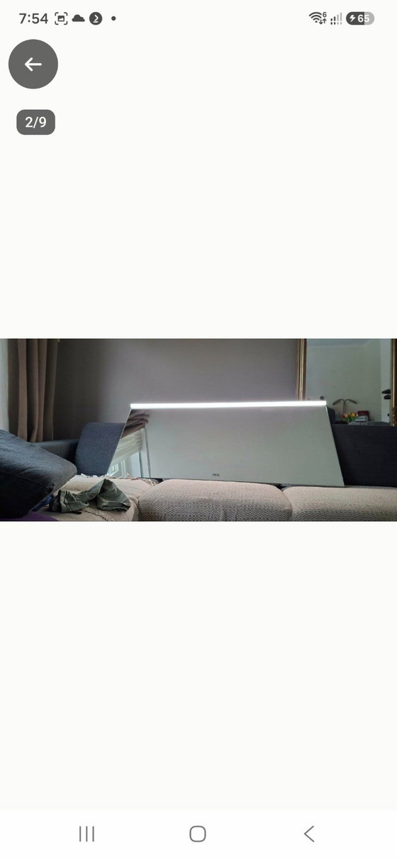 Luxury LED Bathroom Mirror 140x60cm – Glass, Plastic (photo 8 of 8)