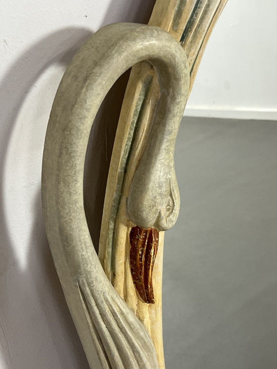 Image 1 of Italian Vintage Epoxy Large Mirror With Console