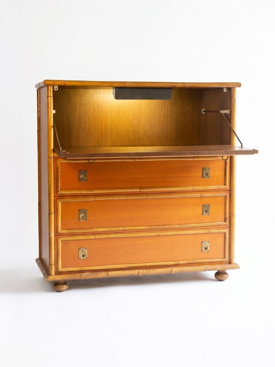 Image 1 of Vintage rotan commode DAL VERA - Italy