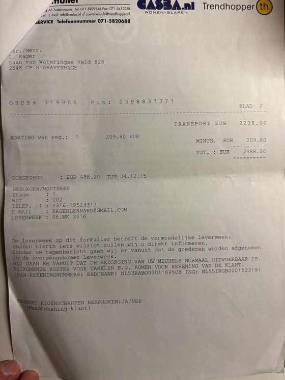 Image 1 of Canapé 2,5 places Titan de Henders & Hazel en tissu gris clair (Forli)