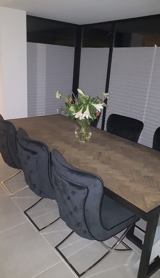 Richmond Herringbone dining table
