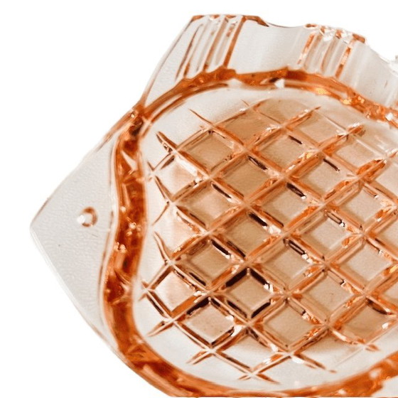 Image 1 of Cendrier/boîte à bijoux en verre rose style milieu du siècle, en forme de poisson, Rosaline, années 1970