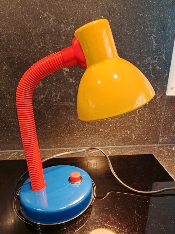 Lampe de bureau col de cygne Memphis Postmoderne Vintage Vrieland – Lampes de lecture, Metal (photo 5 of 9)