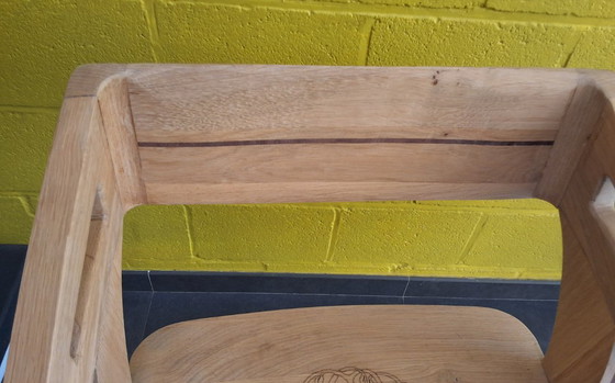 Image 1 of Oak rocking chair with paddock accent