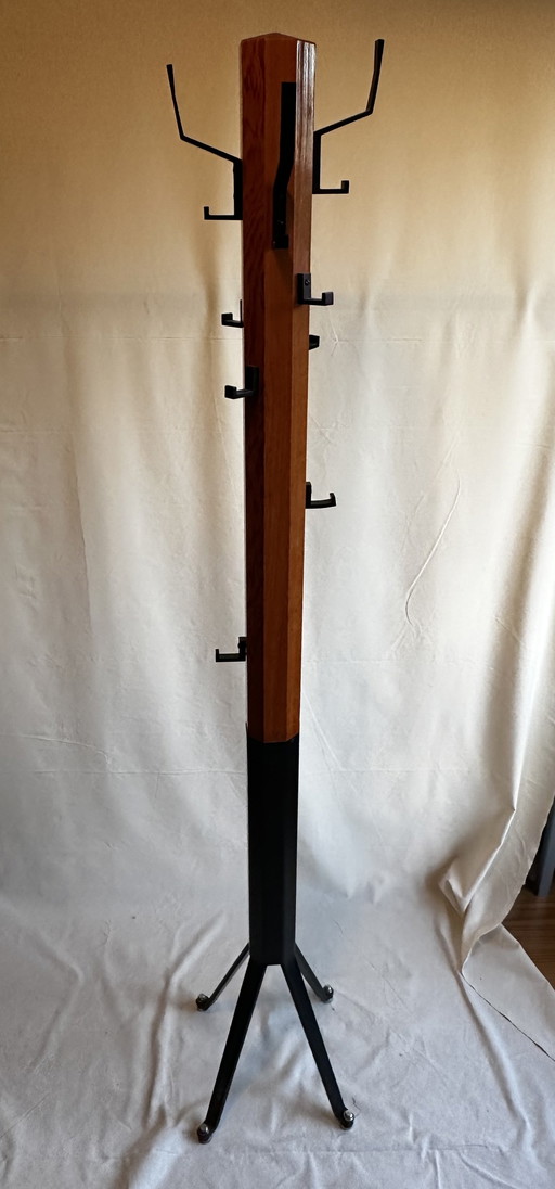 Swedish Modernist Coat Stand in Pine Wood, 1960