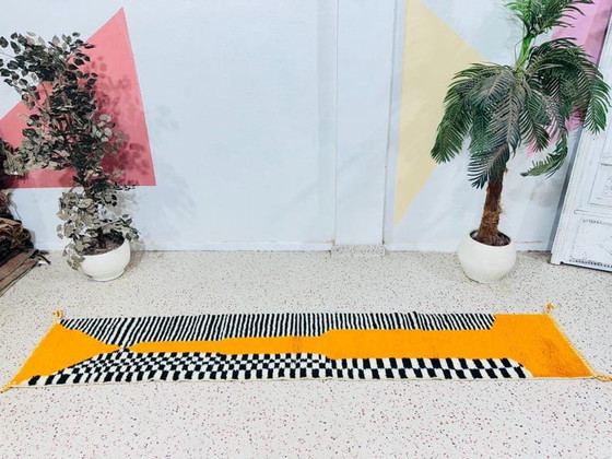 Alfombra bereber de pasillo tradicional hecha a mano con motivos coloridos 75/300 cm – Alias, Wool (photo 5 of 9)