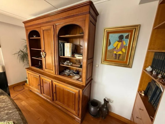 Image 1 of Bibliothèque/vitrine en bois massif – Collection « Orangerie » Roche Bobois
