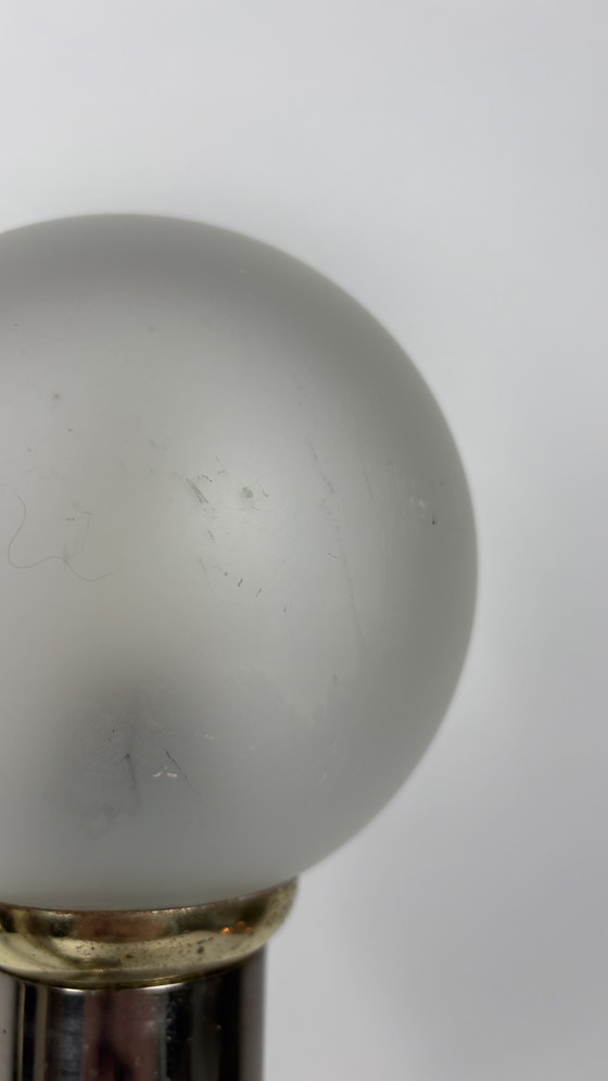 Image 1 of Lampe boule vintage originale en laiton, modèle Lengefeld