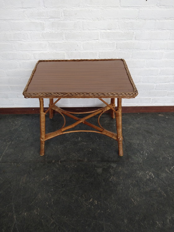 Image 1 of Rattan Table Vintage
