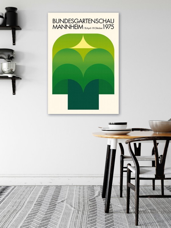 Image 1 of Bundesgartenschau, internationale tuinshow - Mannheim 1975 - Poster 61 x 91 cm