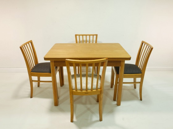 Image 1 of Ensemble de salle à manger vintage, table et 4 chaises, années 1950, Allemagne