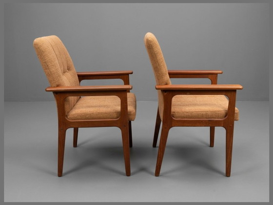 Set di 2 poltrone vintage in teak OD Møbler – Rivestite di recente – Design danese – od mobler, Wood (photo 2 of 8)