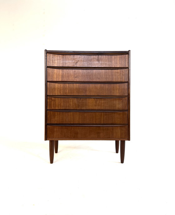 Image 1 of Vintage XL Danish teak chest of drawers '60