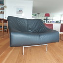 Montis Butterfly armchair, black leather, like new.