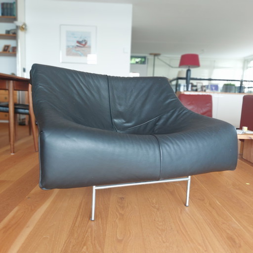 Montis fauteuil Butterfly zwart leer, nieuwstaat – Leather, Metal (photo 2 of 8)