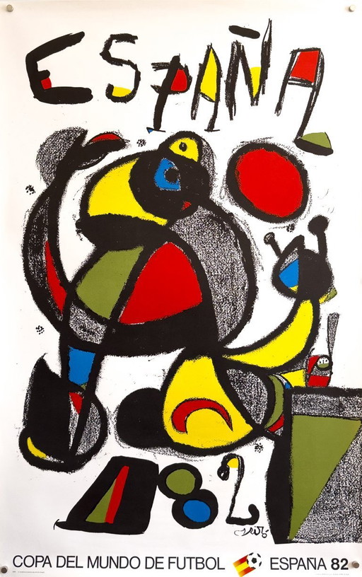 🏆 Spain 82 – Original Poster by Joan Miró | 95 x 60cm | Spain
