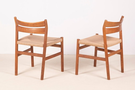 Image 1 of 2x Børge Mogensen BM1 Silla de comedor de roble, años 50 Dinamarca