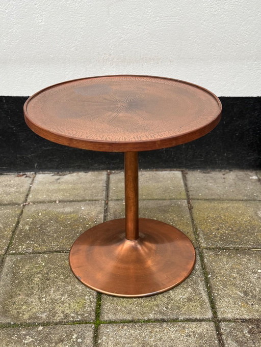 Mid-century modern koperen bijzettafel