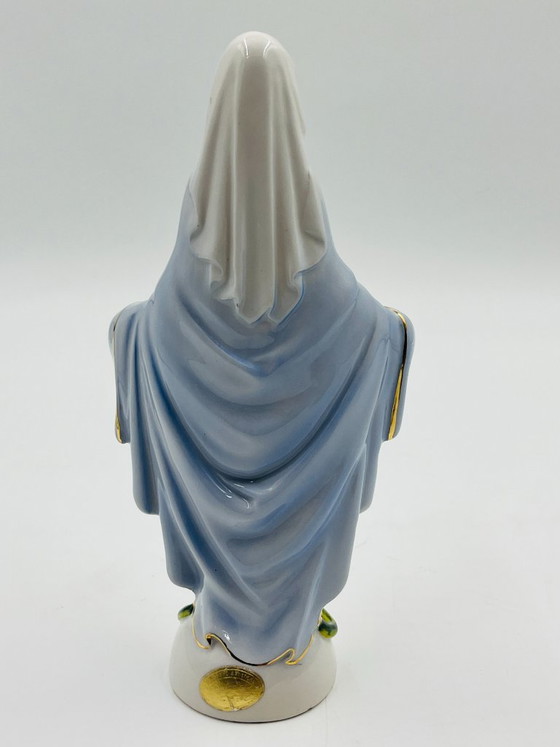 Estatua de Porcelana de Capodimonte de la Virgen María, Objetos decorativos, Cerámica, Azul, Klassiek (foto 9 de 12)